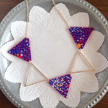 さんかくフープネックレス