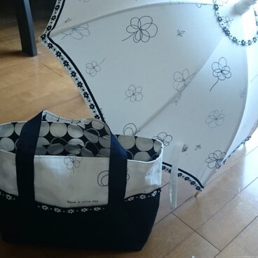 お揃いの日傘とトートバッグ☆　オーダーいたします☆
