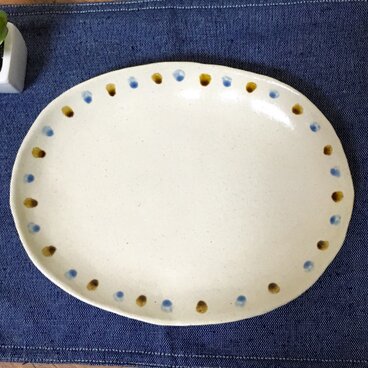 だえん水玉皿