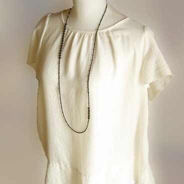 オニキスとスワロのロングネックレス