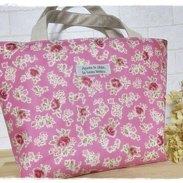 **リバティ*ビニコ*deファスナー付き☆トートバッグ**ファリンダ