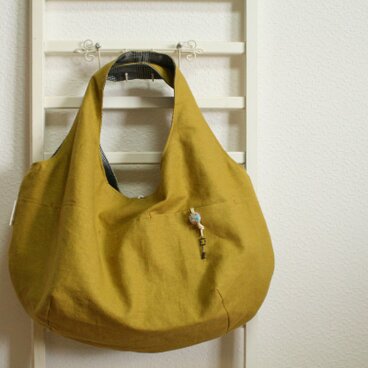 megaバルーン（リバーシブル）＊リネン マスタード2