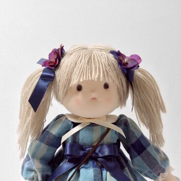 布人形　女の子＜先染め生地＞AkoDoll#16-011