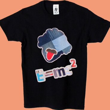 パッチワークのアインシュタインTシャツ
