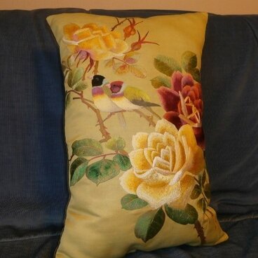 アンティーク着物　クッション