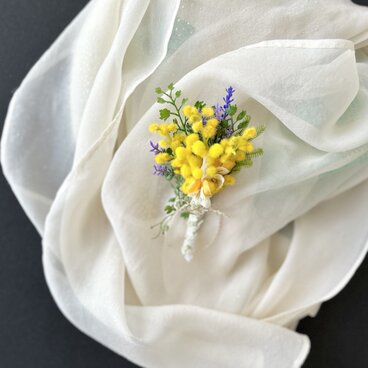 ミモザのコサージュ『受注制作』　