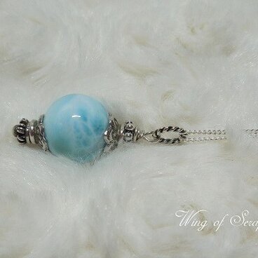 ☆(ありす様専用オーダー)ラリマーAAA★12ｍｍペンダント＆チェーン付き