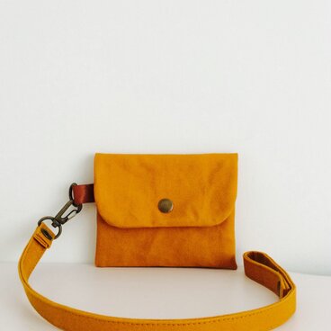 帆布 3way いろいろポーチ＆キーホルダー 小 mustard