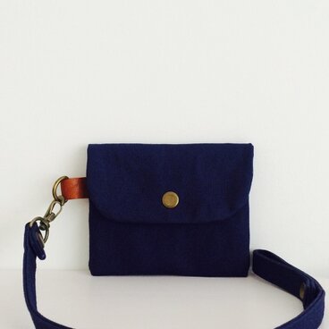 帆布 3way いろいろポーチ＆キーホルダー 小 navy