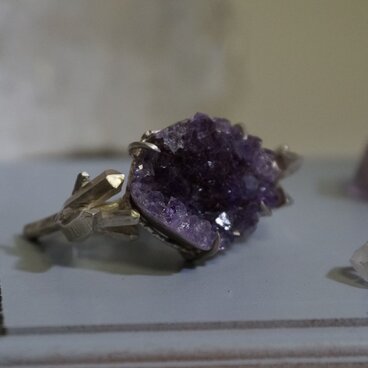 amethyst 原石リング