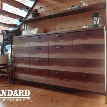 受注生産（サイズーオーダー可）ワイドチェスト★古材/アイアン