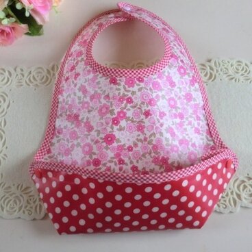 お食事エプロン♪リバティ風&ドット