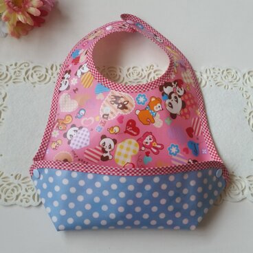 お食事エプロン♪ときめきパンダ&ドット