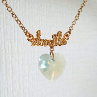 ハートのSmileペンダント・クリソライトオパール