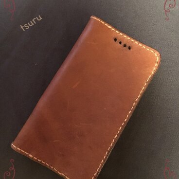 最後の一品♡牛ヌメ革 iphone6 6s携帯ケース ブラウン