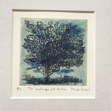 The landscape with the tree