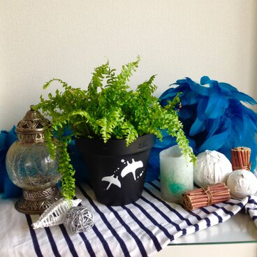 リメイク鉢 口径17cm海に行きたいなシリーズ 海の仲間たち