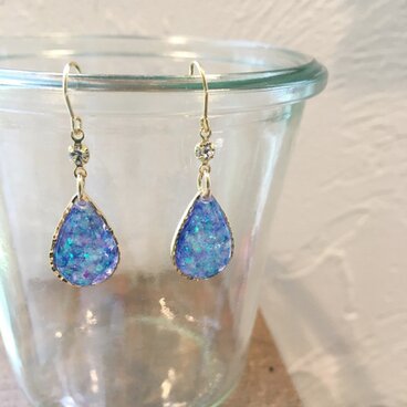 輝く夜空の耳飾り【受注作成】