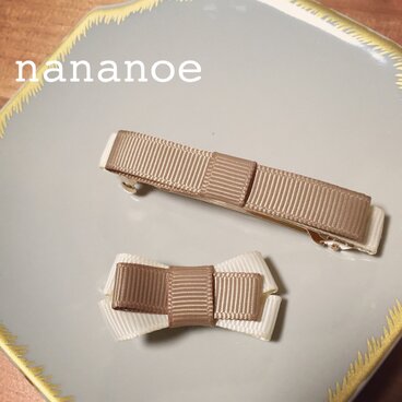 ママとお揃い♡リボンバレッタ＆ベビーヘアクリップ