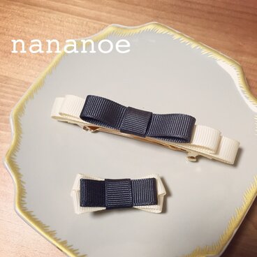 ママとお揃い♡リボンバレッタ＆ベビーヘアクリップ