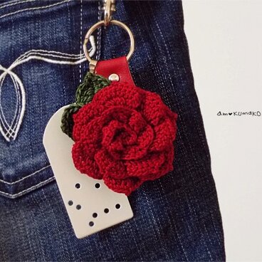 薔薇のキーホルダー