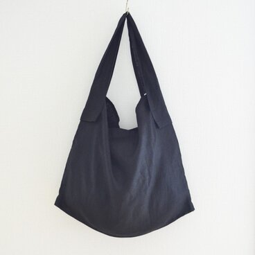 リネンショルダーバッグ（黒）
