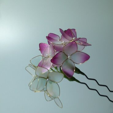 紫陽花　二本簪