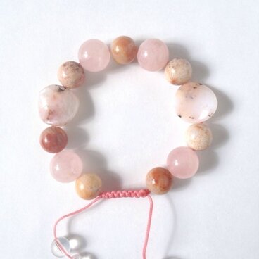 ピンクアベンチュリンとジャスパーのブレスレット