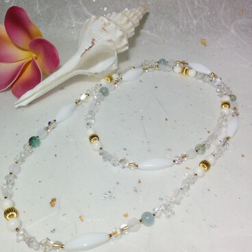 運気アップキラキラロングネックレス