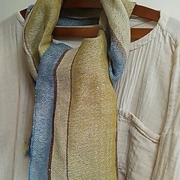 ＊手織り＊　春告げマフラー　菜種