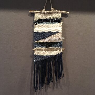 【流木タペストリー】グレー＆ネイビー