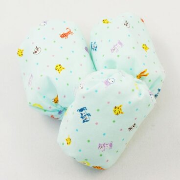 お手玉　小さなアニマルとドット柄のたわら型３つセット