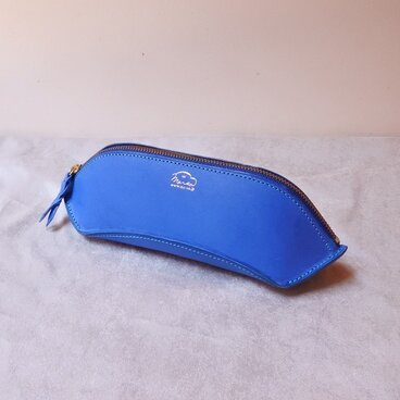 la culla　 綺麗な色でコロンと可愛く大容量なペンケース　ブルー