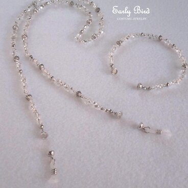 【送料無料】3WAYグラスコード／メガネチェーン（シルバー）