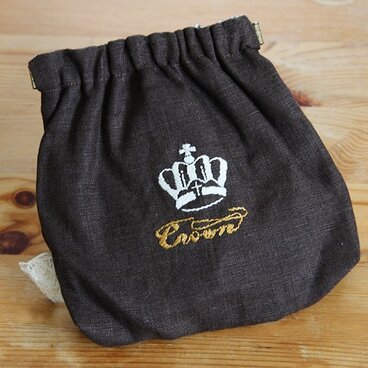 クラウン刺繍バネポーチ