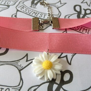 マーガレットチョーカー ピンク