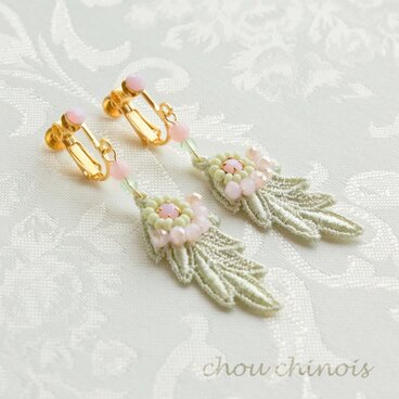 パステルリーフのイヤリング