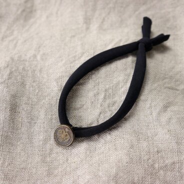 フランス製ヴィンテージボタン ヘアアクセサリー【ブラック】