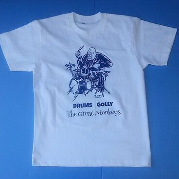 ゴリラの ドラマー Tシャツ 6.2オンス