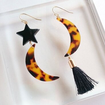 秋の夜長★ベッコウピアス