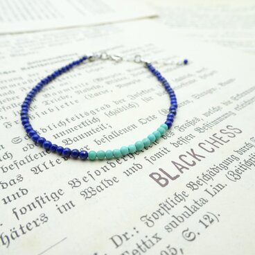 ターコイズとラピスラズリのブレスレット　BR167