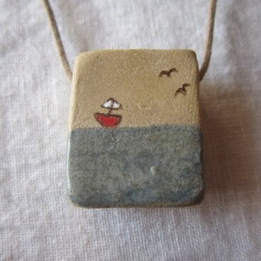 絵のくびかざり（ヨット）