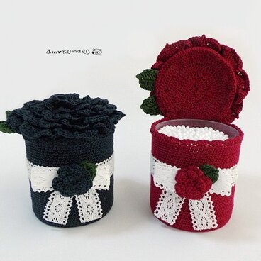 薔薇の綿棒ケース