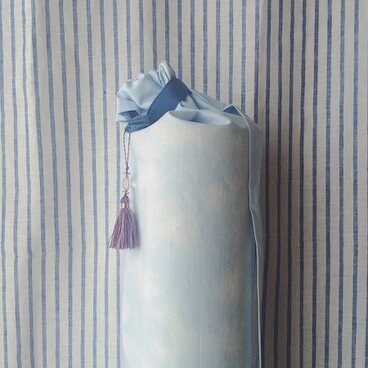 ダイダイ柄ヨガマットケース ライトブルー Mサイズ