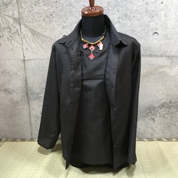 着物リメイク　黒のアンサンブル