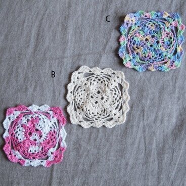 minihana コースター マルチカラー系【8.0cm】