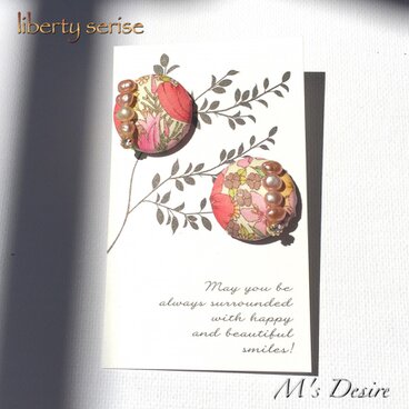 リバティと淡水パールのピアス