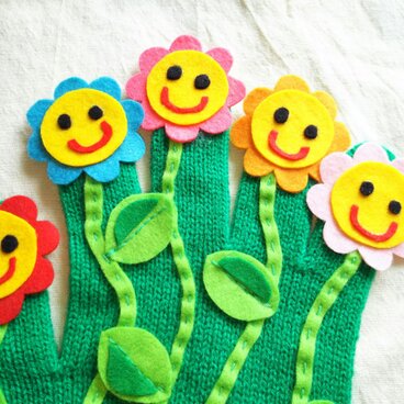 お～はなが　わ～らった歌あそび用グッズ・手袋シアターＡ