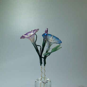 あさがお  簪(二本ざし)