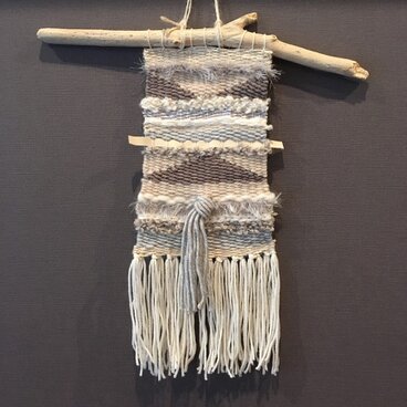 【流木タペストリー】ホワイト＆グレー